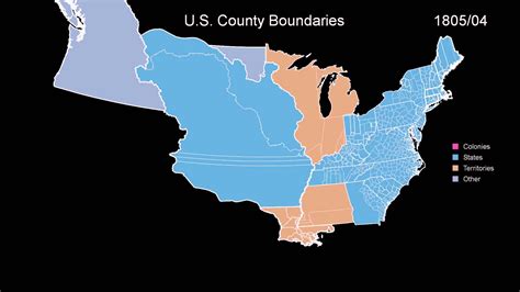 Historical Map of Continental United States